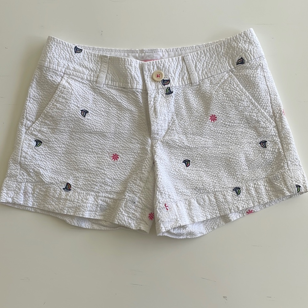 Lilly Pulitzer white embroidered shorts